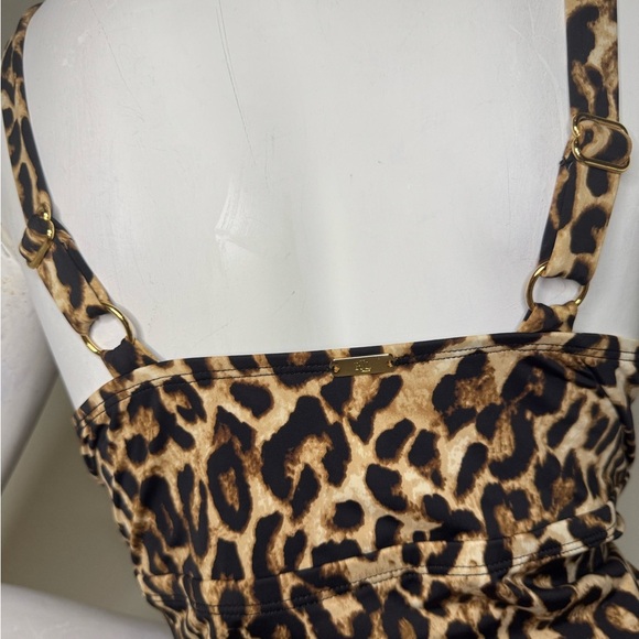 Ralph Lauren women's Leopard High Neck One Piece Swimsuit. - Picture 3 of 11